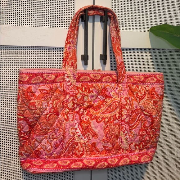 Vera Bradley Vibrant Pink Paisley Tote Bag - Picture 6 of 16